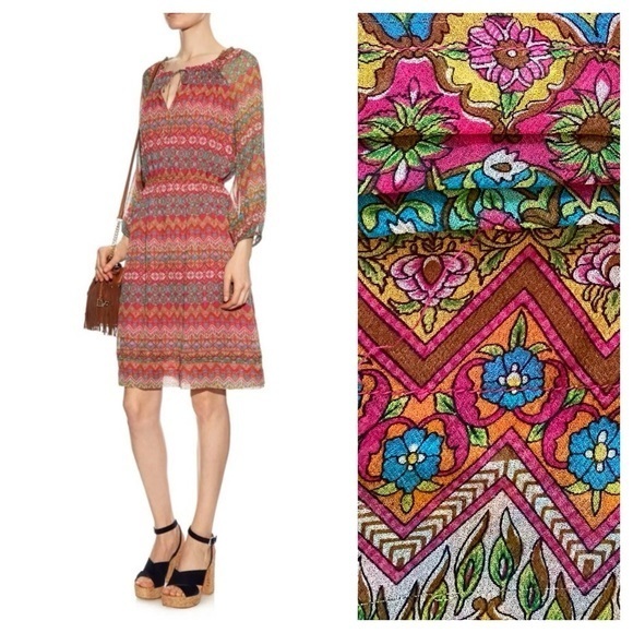 Diane Von Furstenberg Dresses & Skirts - Diane Von Furstenberg DVF Pink Colorful Floral Parry Silk Dress 4